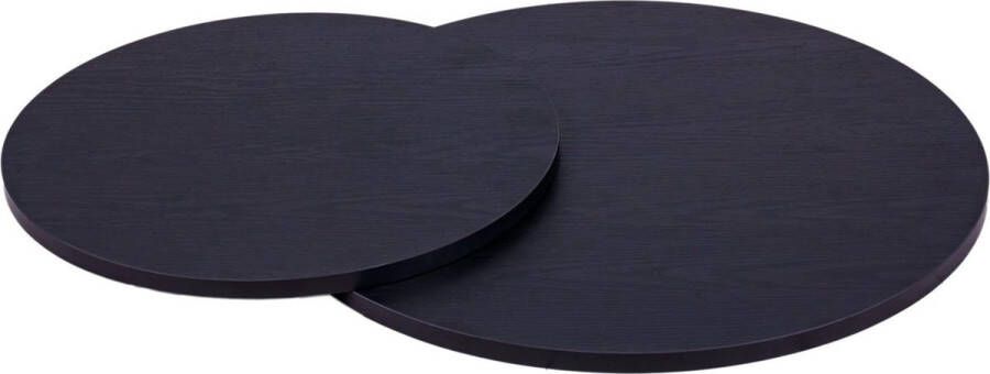 MaximaVida ronde set tafelbladen Chicago zwart 58 cm en 45 cm - Foto 1