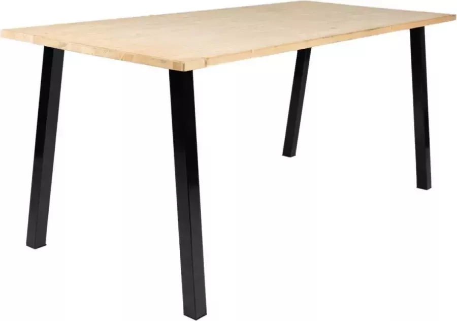 MaximaVida vurenhouten eettafel Heidelberg 180 cm schuine metalen poten