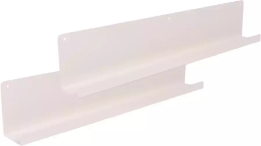 MaximaVida wandplank Wally 80 x 9 x 15 cm ivoor 2 stuks