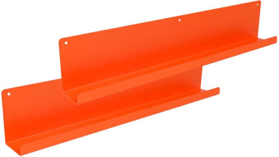 MaximaVida wandplank Wally oranje 80 x 9 x 15 cm 2 stuks - Foto 1