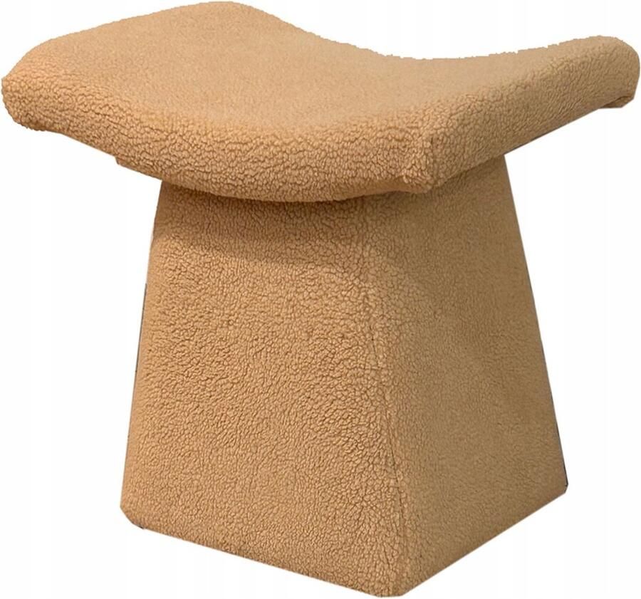 Maxx MODERNE LAMB POEF GEPROFILEERDE ZITTING VOETENSTEUN KRUK ZITTING