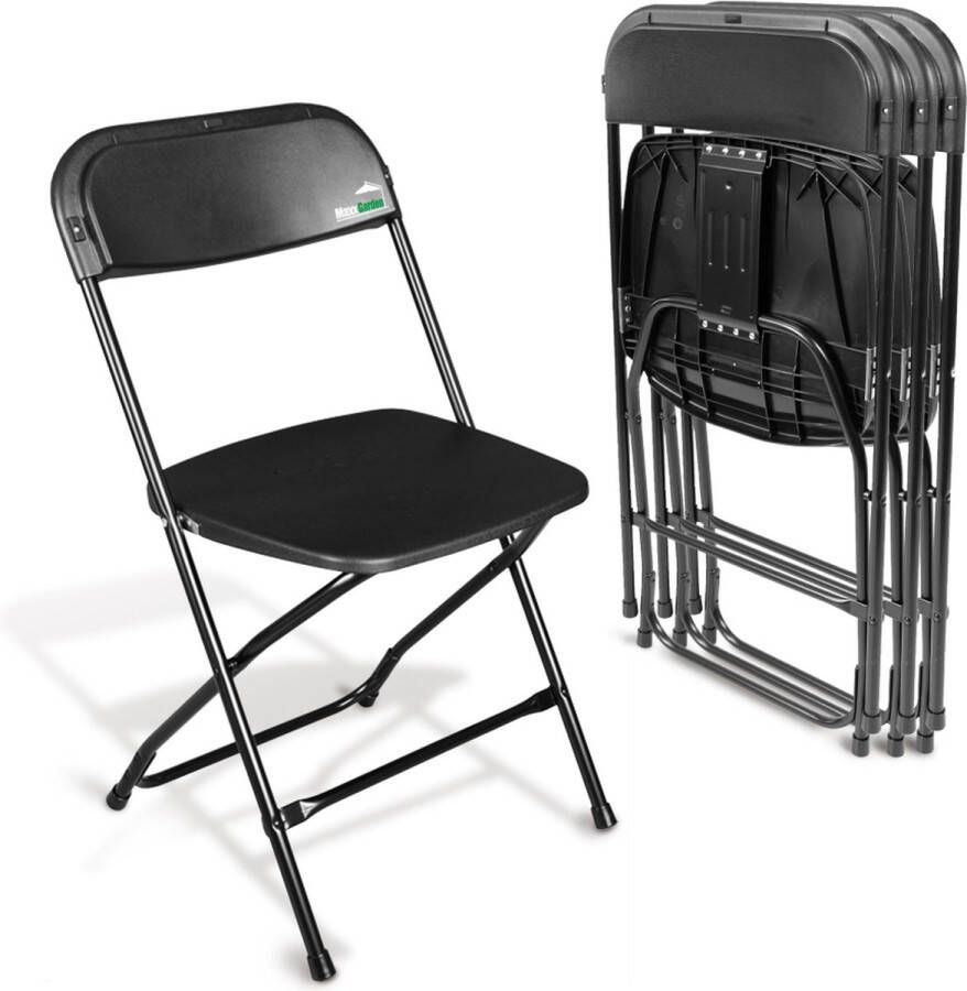 MaxxGarden MaxxHome Klapstoelset 4 x opvouwbare stoelen campingstoel terrasmeubilair 80 x 40 x 44 cm 3Kg Zwart