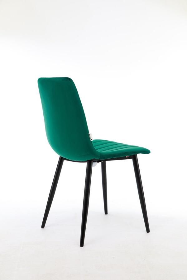 MaxxHome Eetkamerstoel Eetkamerstoelen set van 4 Velvet Stoffen Stoel Groen