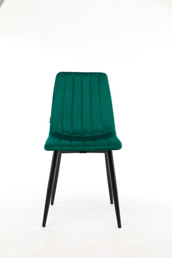 MaxxHome Eetkamerstoel Eetkamerstoelen set van 6 Velvet Stoffen Stoel Groen