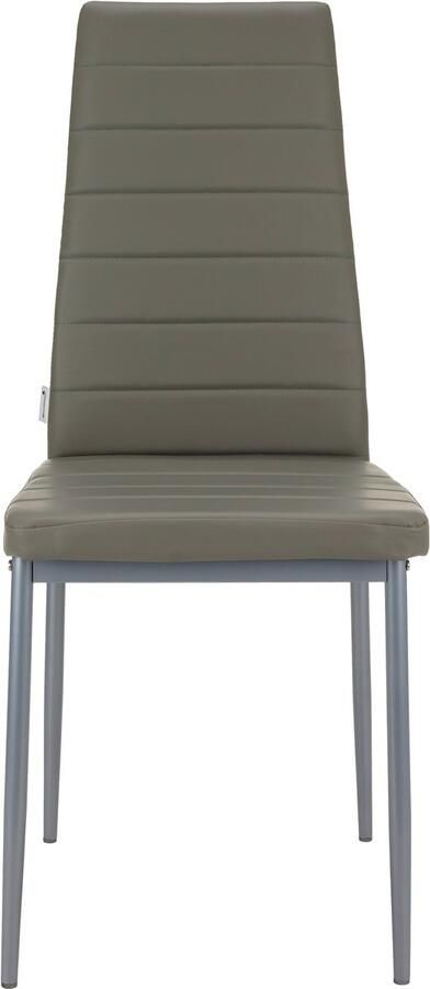 MaxxHome Eetkamerstoelen set van 4 Kunstleer Stoelen Grijs