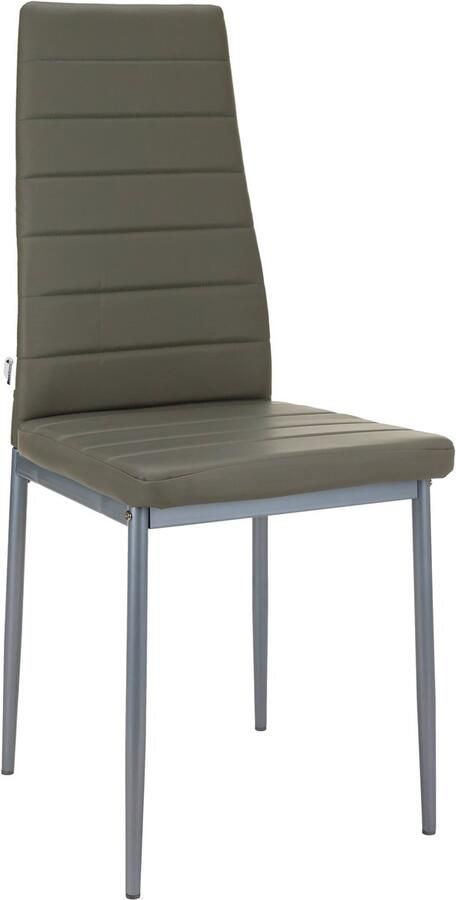 MaxxHome Eetkamerstoelen set van 6 Kunstleer Stoelen Grijs