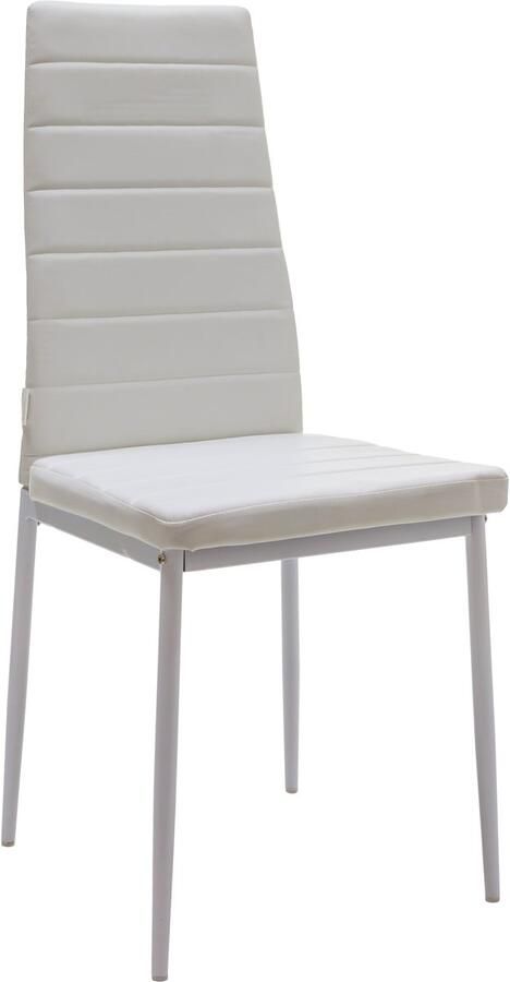 MaxxHome Eetkamerstoelen set van 6 Kunstleer Stoelen Wit