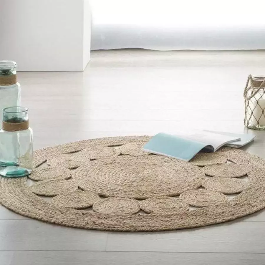 MaxxHome Tapijt Vloerkleed Jute 120cm BRUIN