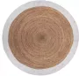 MaxxHome Tapijt Vloerkleed Jute wit 120cm - Thumbnail 1