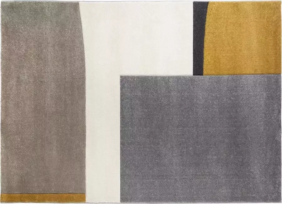 MaxxHome Tapijt Vloerkleed Relief Losange grijsblauw 160 x 230cm
