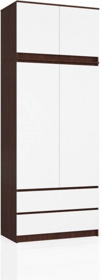 Maxy-shop kledingkast XL Extra hoog Noten wit