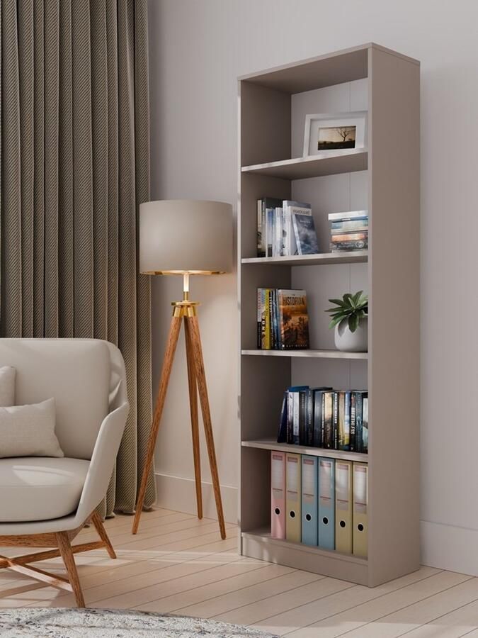 Maxy-shop Boekenkast klei 60 cm breed 4 planken