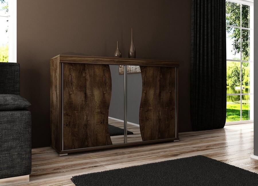 Maxy-shop Dressoir Malaga 140 cm Donker Eiken