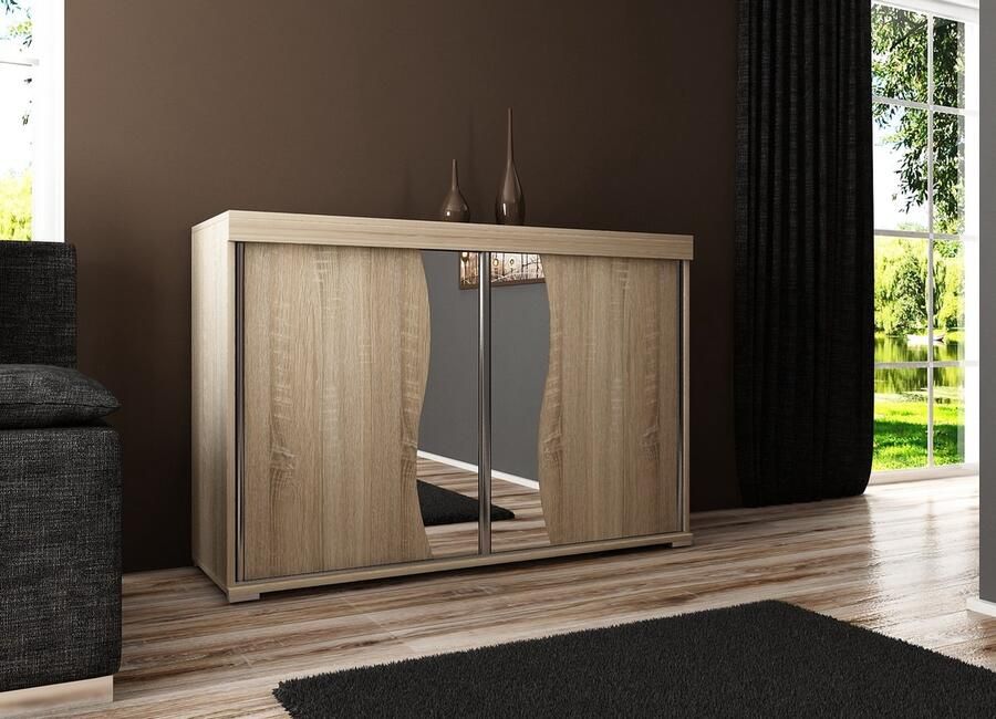 Maxy-shop Dressoir Malaga 140 cm Licht Eiken