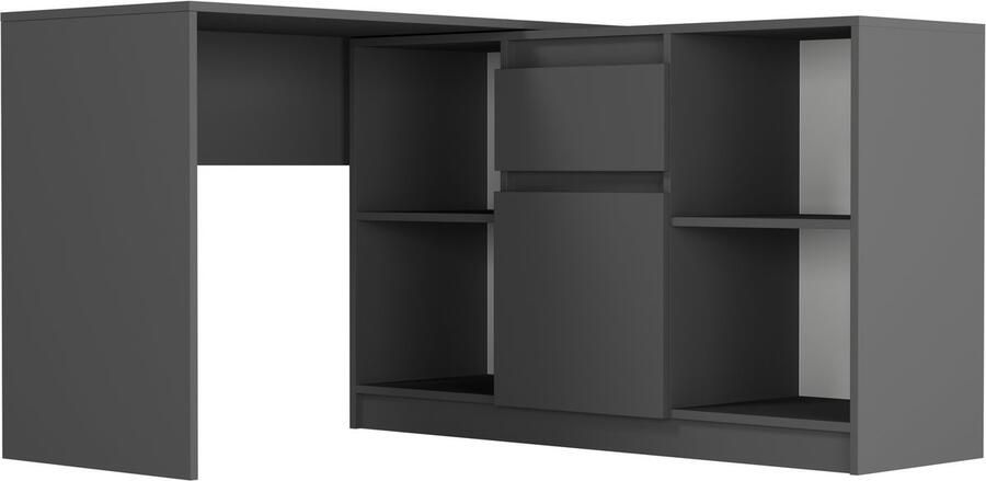 Maxy-shop Hoekbureau antraciet links en rechts Antraciet