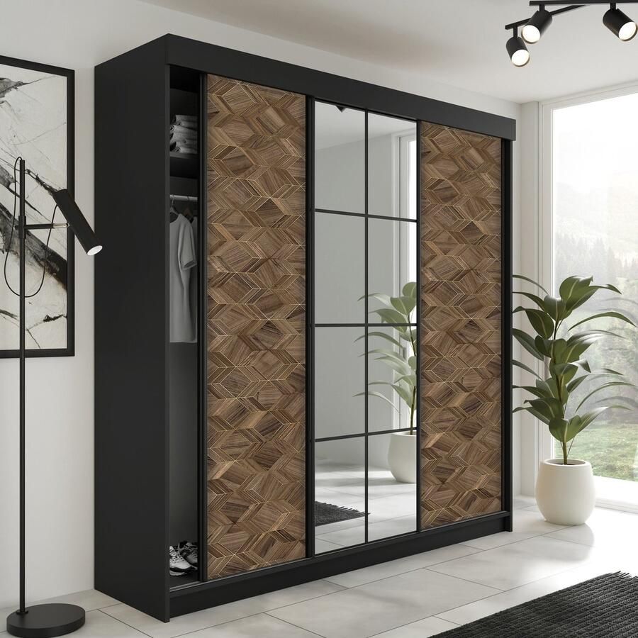 Maxy-shop Kledingkast Vena Zwart Art 250 cm