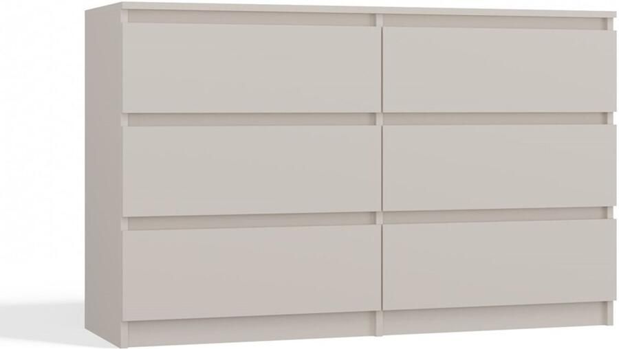 Maxy-shop Ladekast 120cm 6 lades creme