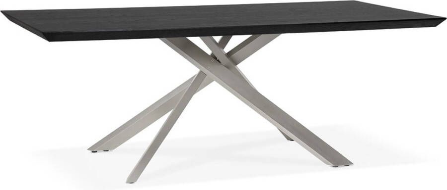 Maysun Design Eettafel ROXAN Zwart Geborsteld 200x100cm