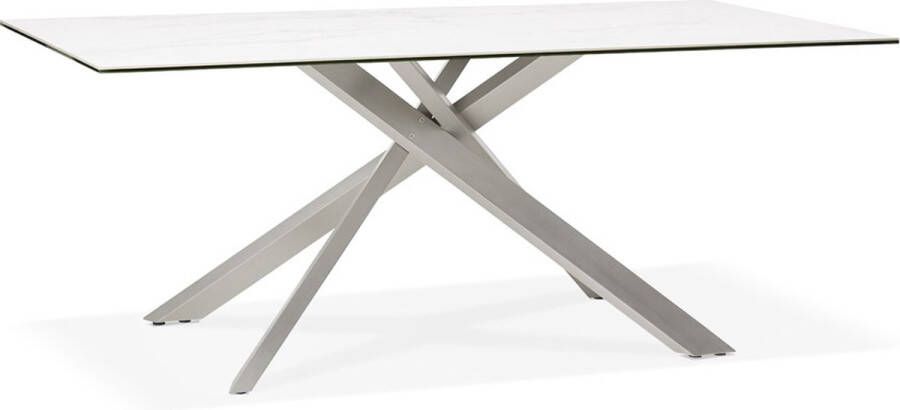 Maysun Design Eettafel VIVIAN Wit Geborsteld 180x90cm