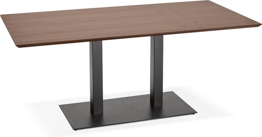 Alterego Design tafel bureau 'ZUMBA' met notenhouten afwerking 180x90 cm