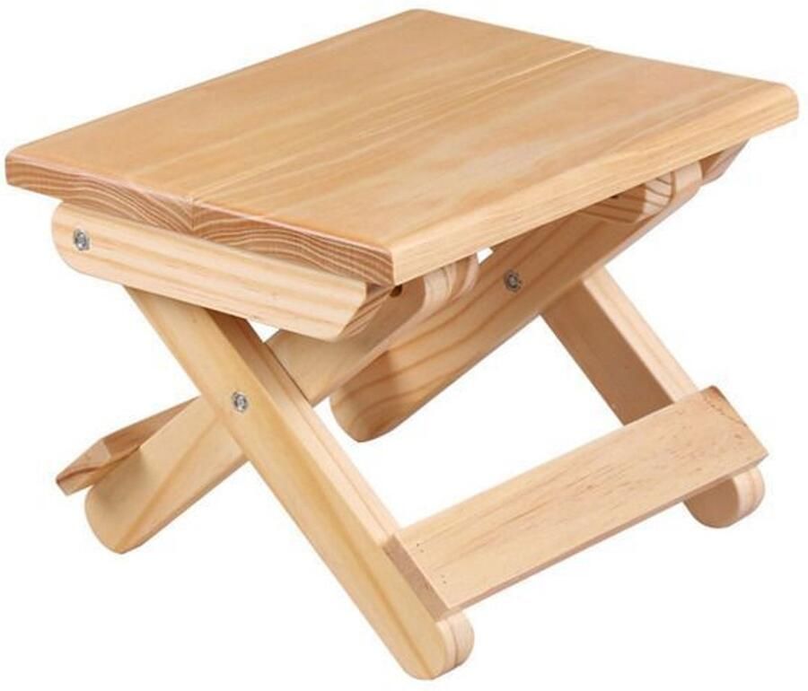 Mazar Opvouwbare pijnhouten kruk voor kinderen draagbare en stevige visstoel compact vierkant blok ontwerp