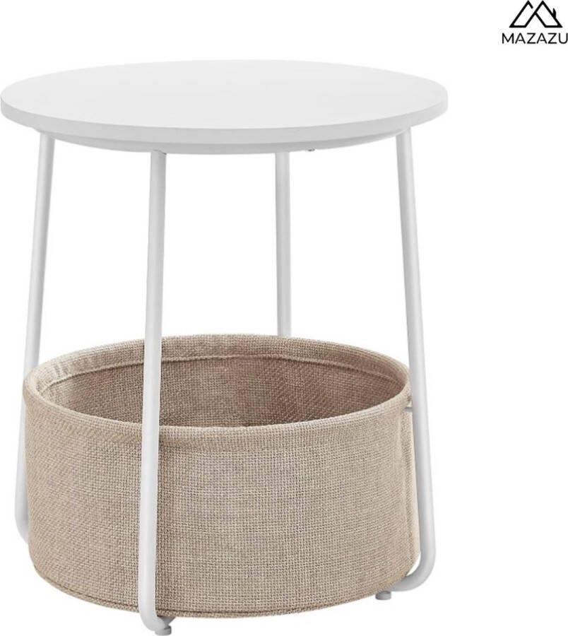 MAZAZU MIRA Home Bijzettafel Salontafel Koffietafel Mand Side Table 45x45x50 - Foto 2