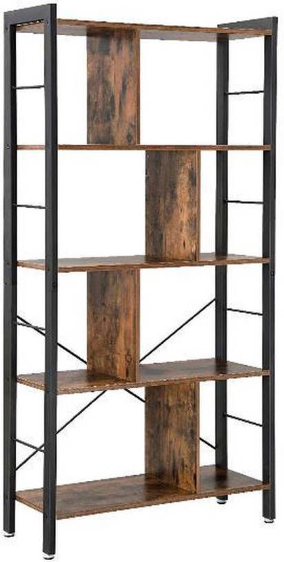 MAZAZU MIRA Home Boekenkast Opbergkast Vintage Metaal 154 5x74x30cm