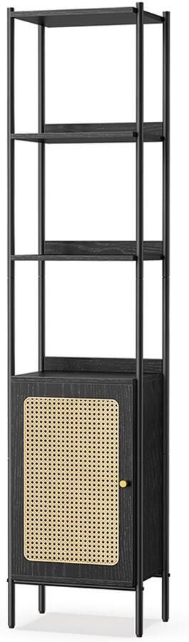 MAZAZU Boekenkast 6 laags Zwart 30x40x174.7