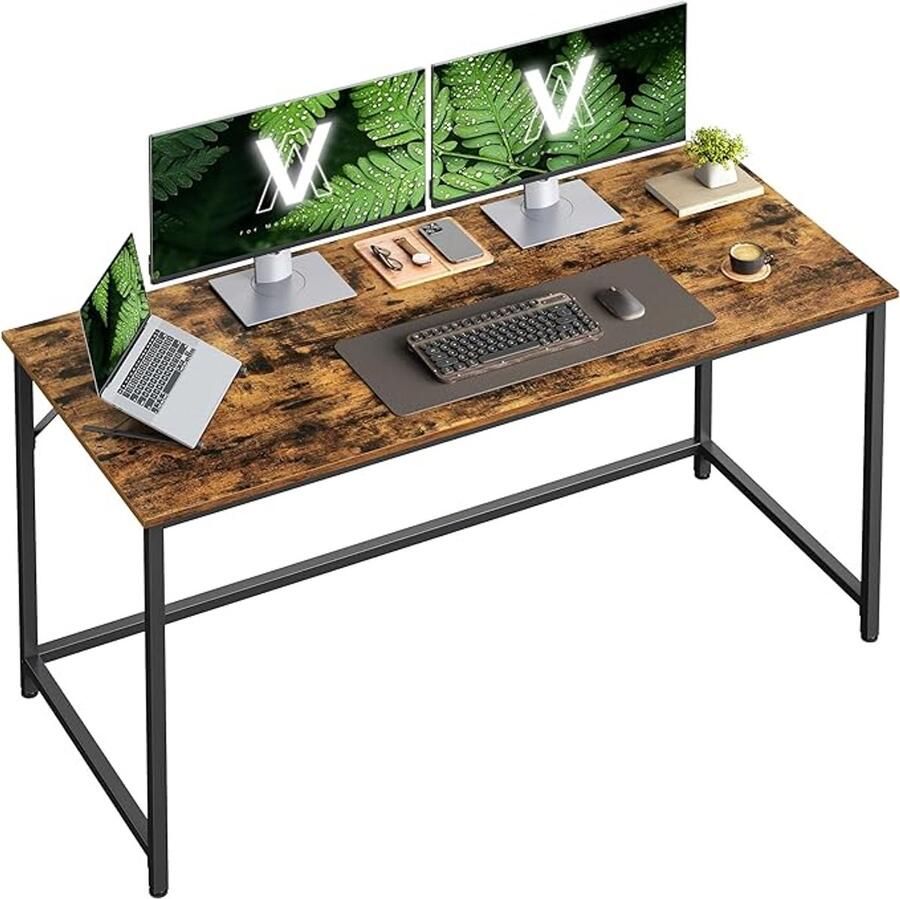 MAZAZU Bureau Computerbureau Bruin Zwart 140x60x75