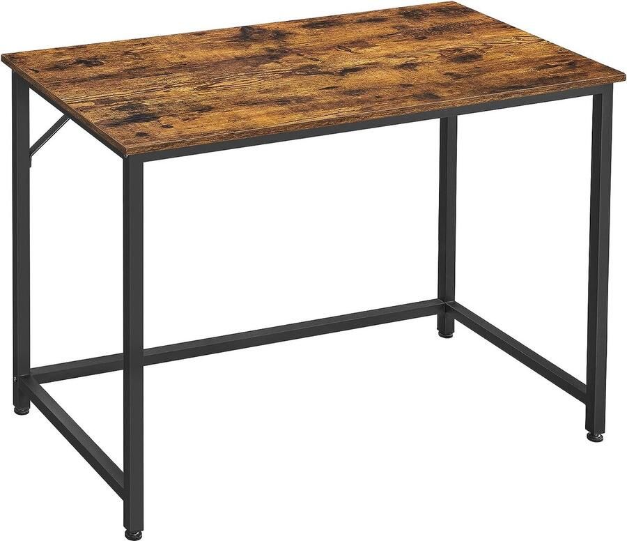 MAZAZU MIRA Home Bureau Tafel Bureau voor op kantoor Vintage look Metaal MDF 100x50x75 cm