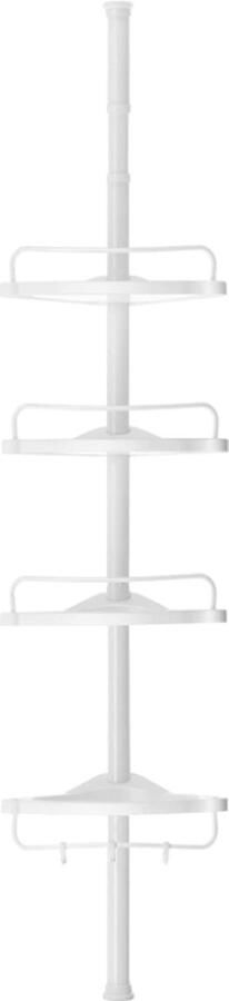 MAZAZU MIRA Home Doucheplank Doucherek Badkamerrek Badkamer Douche Verstelbaar Wandrek Wit 85-305cm