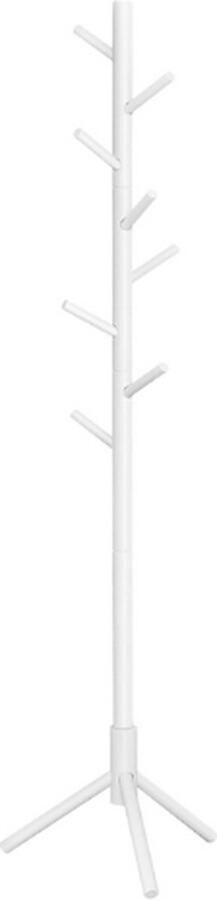 MAZAZU MIRA Home Kapstok Staande kapstok Garderoberek Kapstok staand Wit Hout ‎47x47x175cm - Foto 2