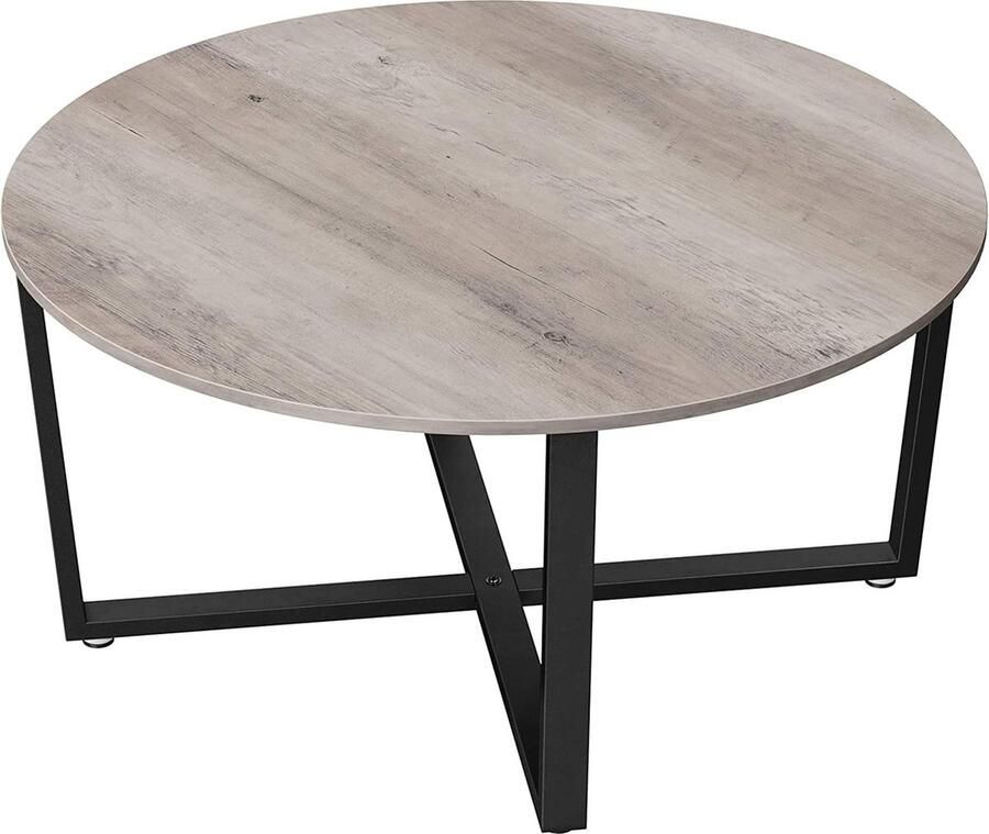 MAZAZU MIRA Home koffietafel bijzettafel grijs spaanplaat ‎ 88x88x47