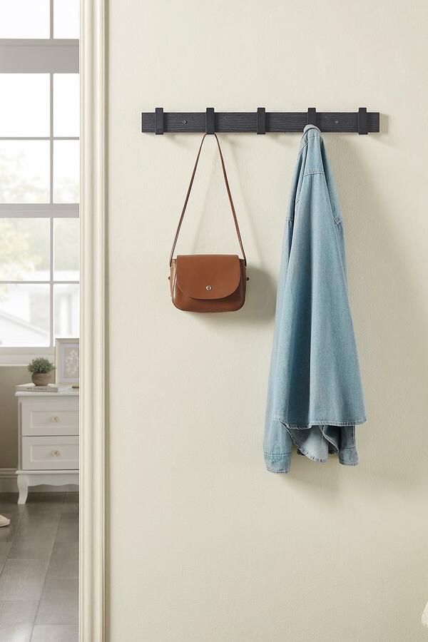 MAZAZU MIRA Home Wandkapstok Compact ontwerp van 60cm Elegant krachtig en praktisch Voor een opgeruimd gevoel Veelzijdig meubel voor jassen of kettingen - Foto 3