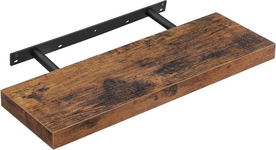 MAZAZU MIRA Home Wandplank Boekenplank Muurdecoractie Muurplank Bruin 60x20x3 8 cm - Foto 3