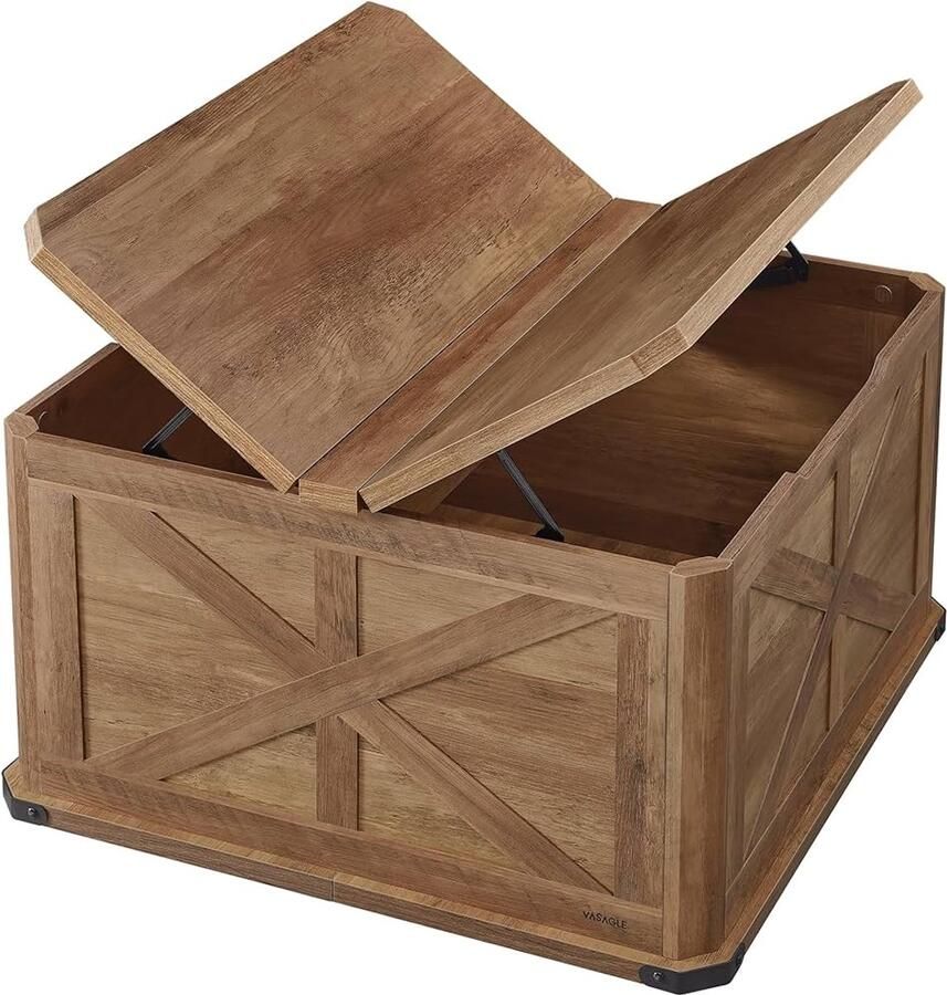 MAZAZU MAZARU Salontafel Honing bruin Hout 80x80x45