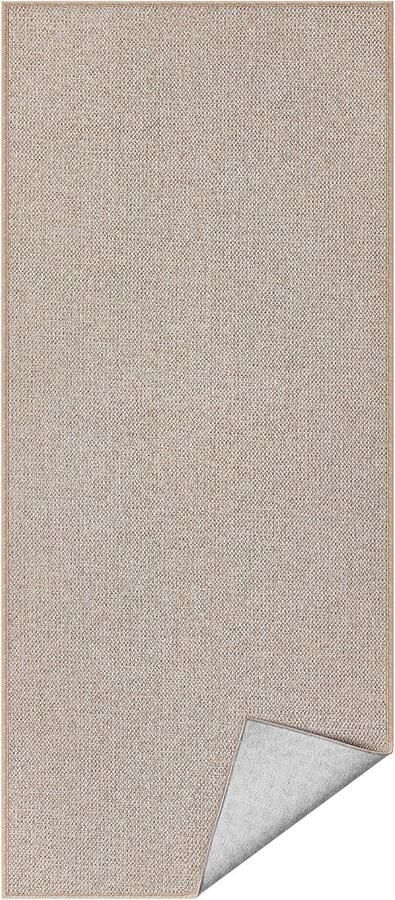 SONGMICS HOME Tapijt 80 x 200 cm woonkamertapijt hardlopen antislip jute-look decoratie voor entree keuken slaapkamer eetkamer machinewasbaar camelbruin