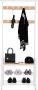 MAZAZU MIRA Home Garderoberek Kapstok met zitbank en schoenenrek Multifuctioneel Industrieel Creme 72x33 7x183 - Thumbnail 2