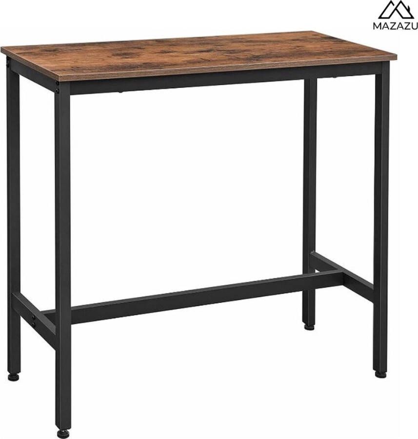 MAZAZU MIRA Home Bartafel Smalle eettafel Vintage Spaanplaat ‎100x40x90