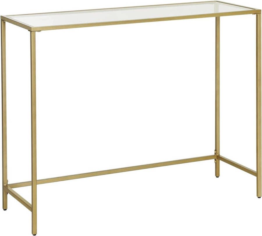 MAZAZU Mira home bijzettafel tafel goud glas metaal 35 x 100 x 80