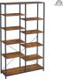 MAZAZU MIRA Home Boekenrek Boekenkast Industrieel Kasten Boekenkast Vintage 100x30x170cm - Thumbnail 2