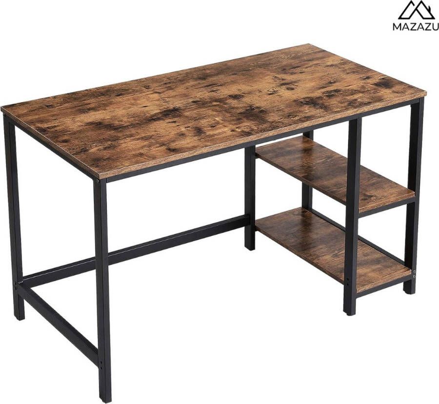 MAZAZU MIRA Home Bureau Laptoptafel Kantoor Woonkamer Tafel Vintage 120x60x75