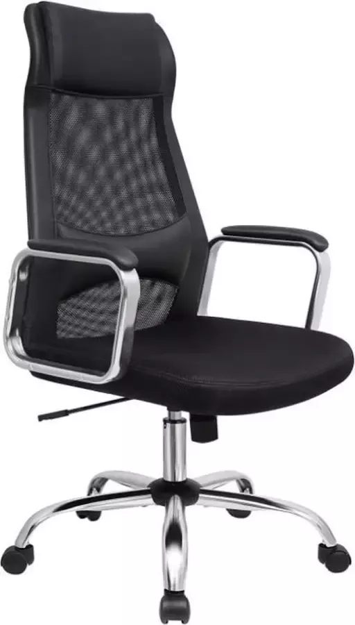 MAZAZU MIRA Home Bureaustoel ergonomisch Bureaustoel volwassenen Kantoor Zwart Stof 55x50x123