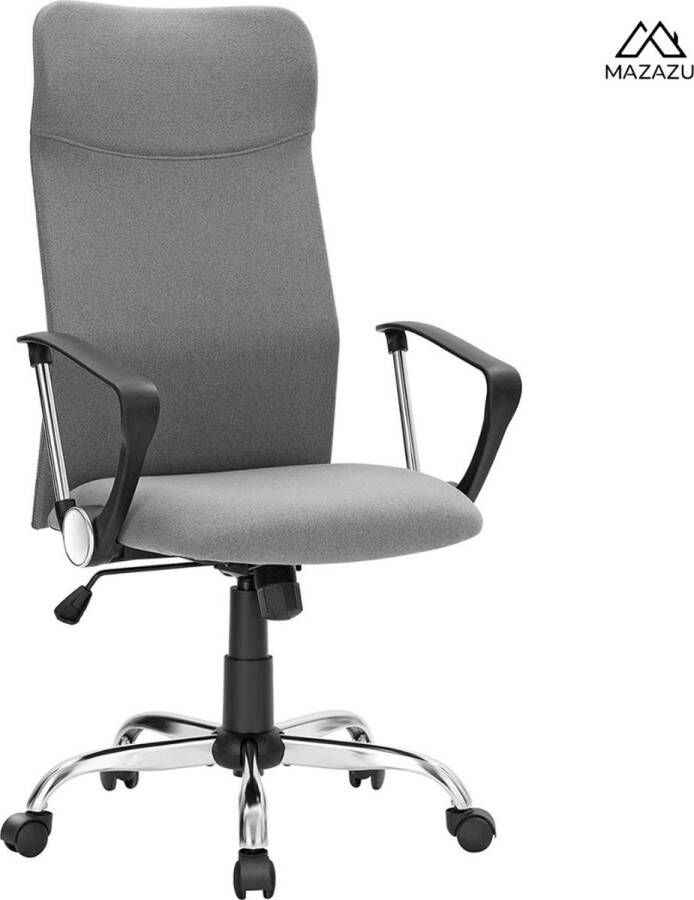 MAZAZU MIRA Home Bureaustoel Stoel Grijs Kunstleer ‎79 6x51x23 6