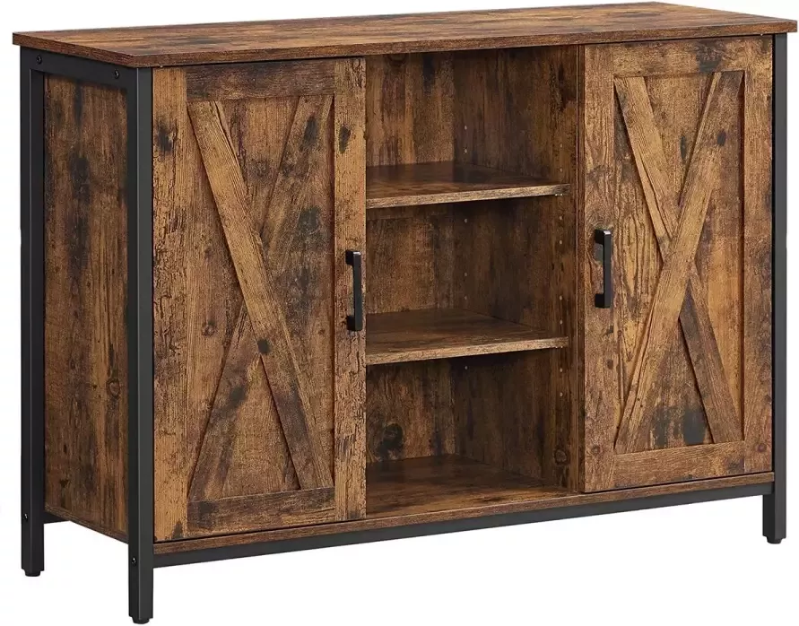MAZAZU MIRA Home dressoir kast bruin hout 100x35x70