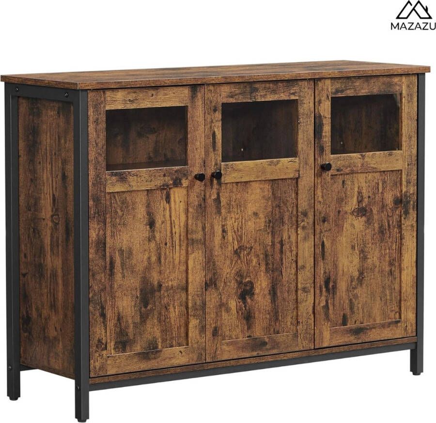 MAZAZU MIRA Home Dressoir Opbergkast Kast Commode Wandkast Vintage 100x35x75