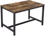 MAZAZU MIRA Home Eettafel Tafel Industrieel Bruin Zwart Metaal Hout 120 x 75 x 75 - Thumbnail 1