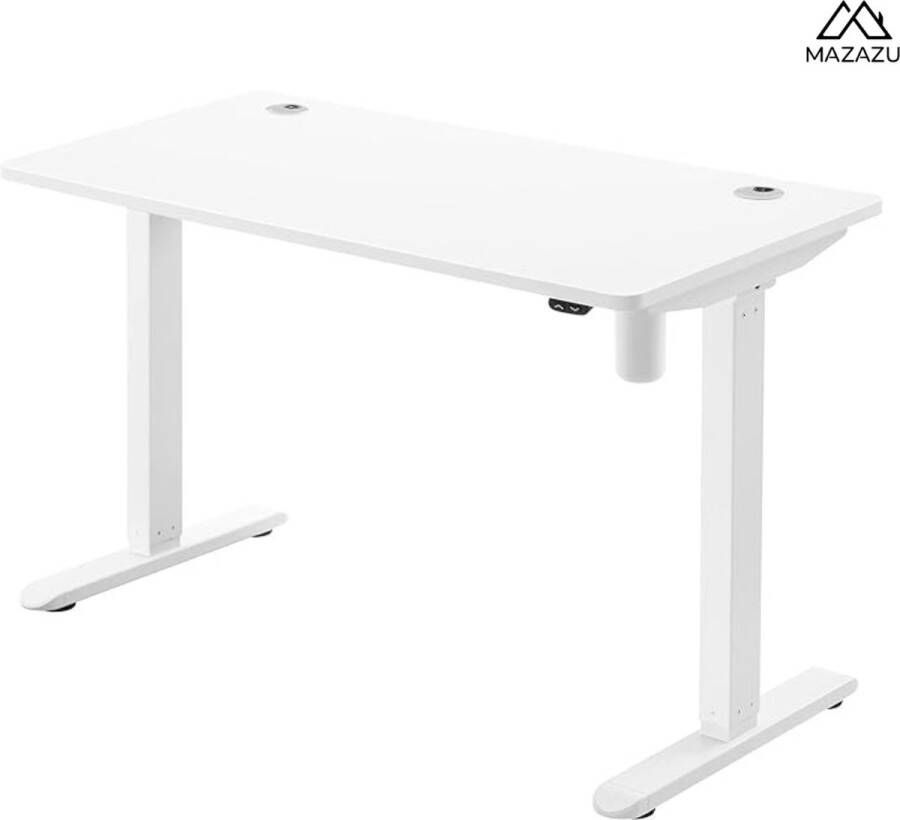 MAZAZU MIRA Home Elektrisch Bureau Laptoptafel Laptop Tafel Bureau Wit 120x60x114