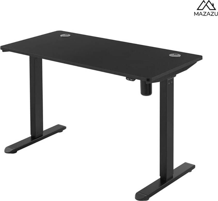 MAZAZU MIRA Home Elektrisch Bureau Laptoptafel Laptop Tafel Bureau Zwart 120x60x114