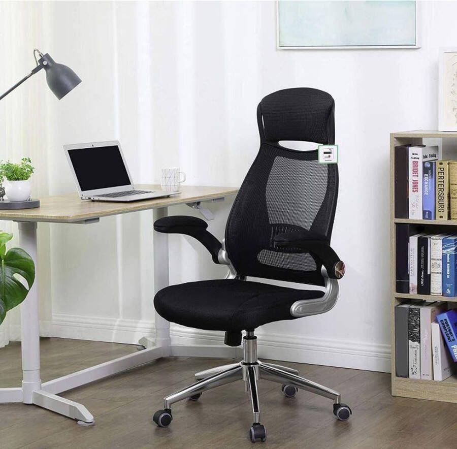 MAZAZU MIRA Home Ergonomische bureaustoel Bureaustoelen voor volwassenen Zwart Mesh 50x51x126 5 cm